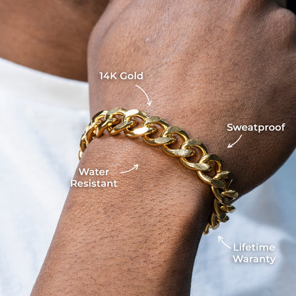 Gold Jewelry -  Gold Curb Bracelet
