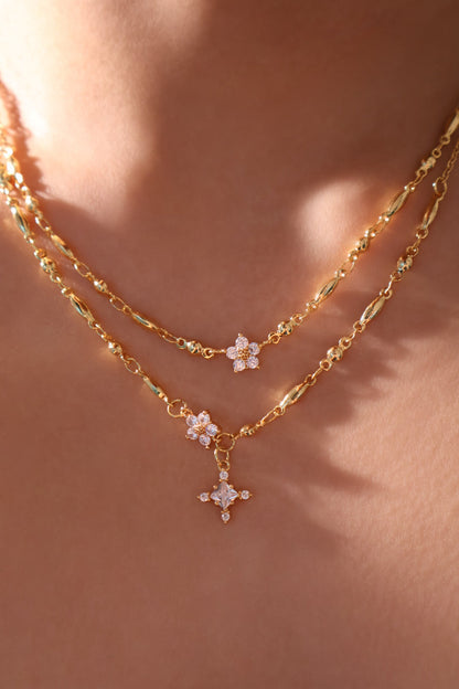 18K Real Gold Plated Starlight Bloom Necklace