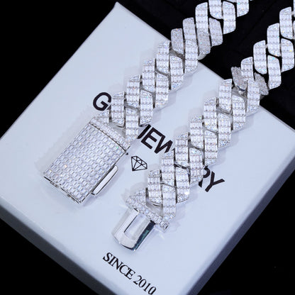 20mm Full Baguette Prong Cuban Chain