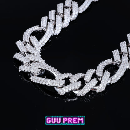19mm Iced Figaro Chain