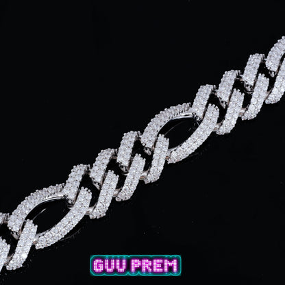 19mm Iced Figaro Bracelet