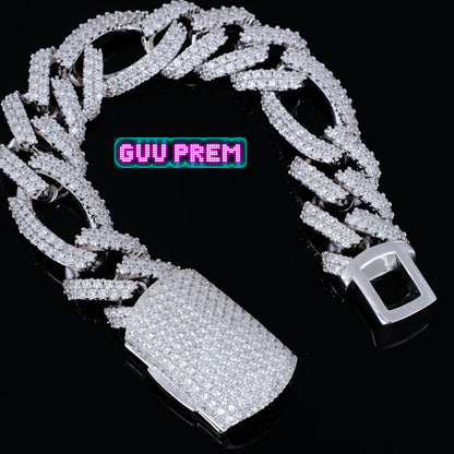 19mm Iced Figaro Bracelet