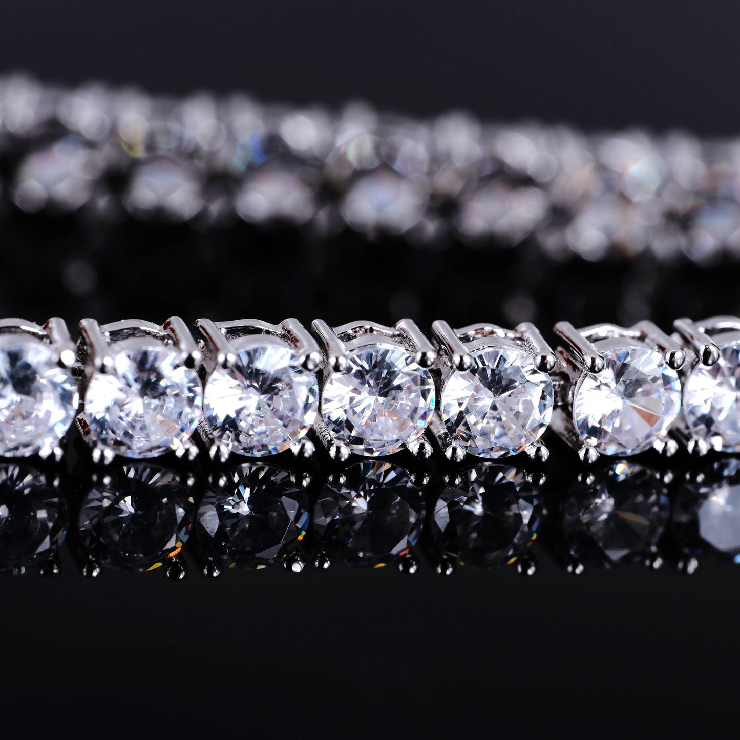18k Gold-Plated  5mm AAA CZ Hip Hop Tennis Chain # Tennis Bracelet