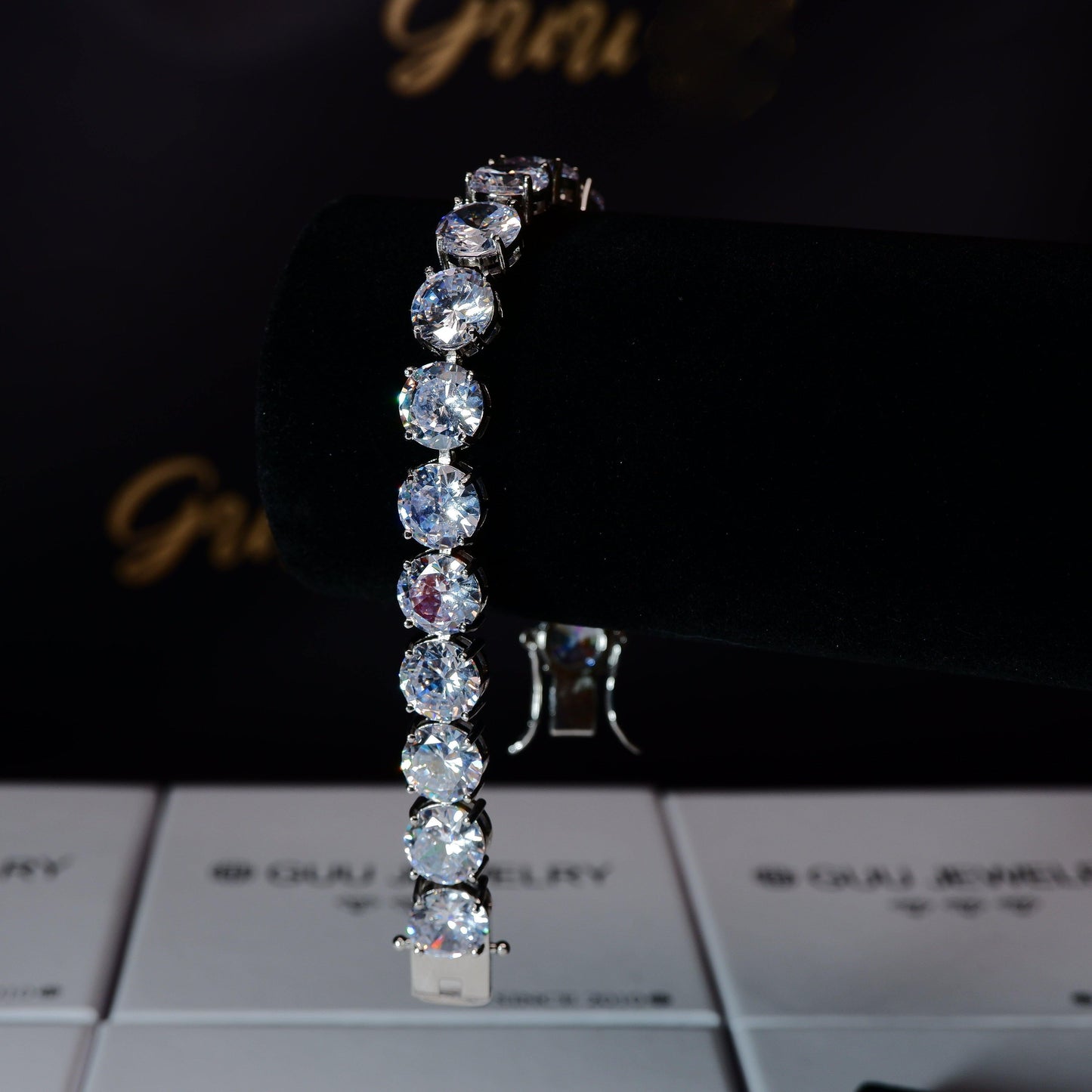 10mm Hip Hop CZ BlingBling Silver Tennis Bracelet