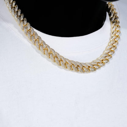 14mm 3-Row Bubble Iced Cuban Chain