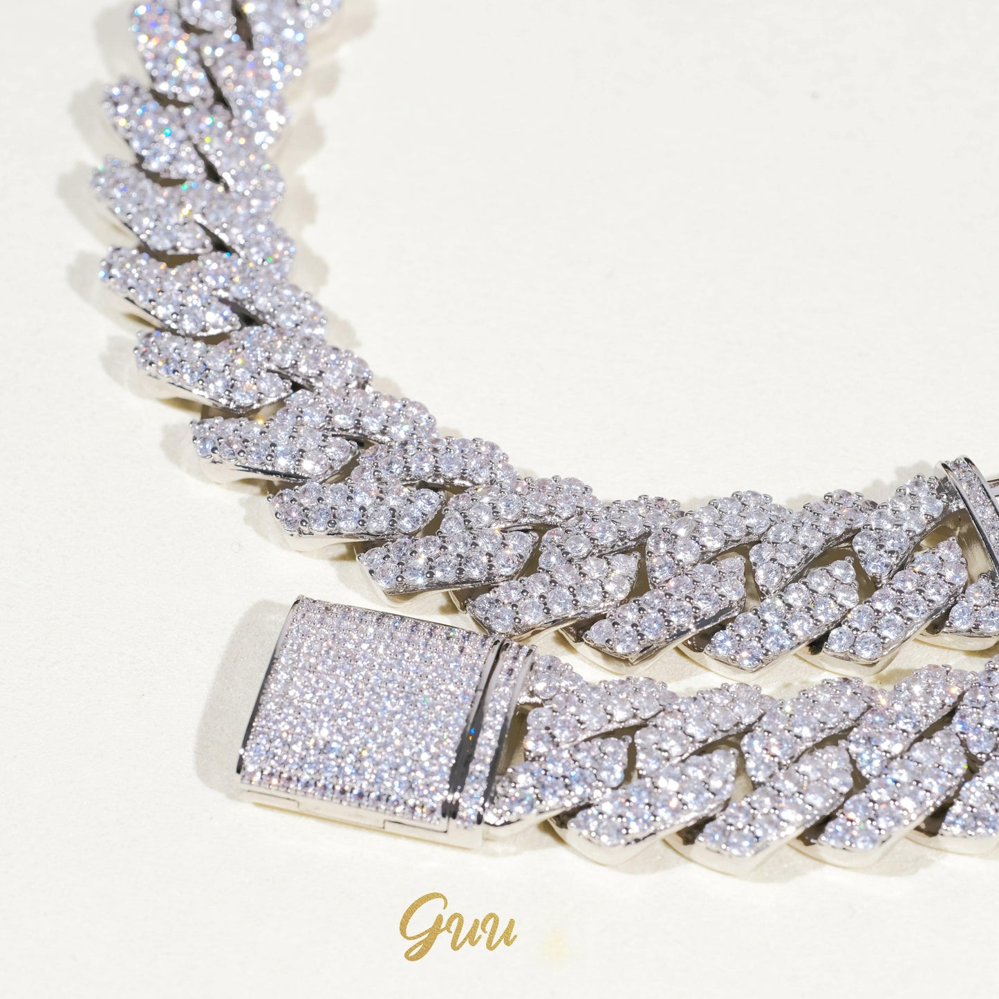 19mm 2-Row Iced Prong Cuban Chain (Reward)
