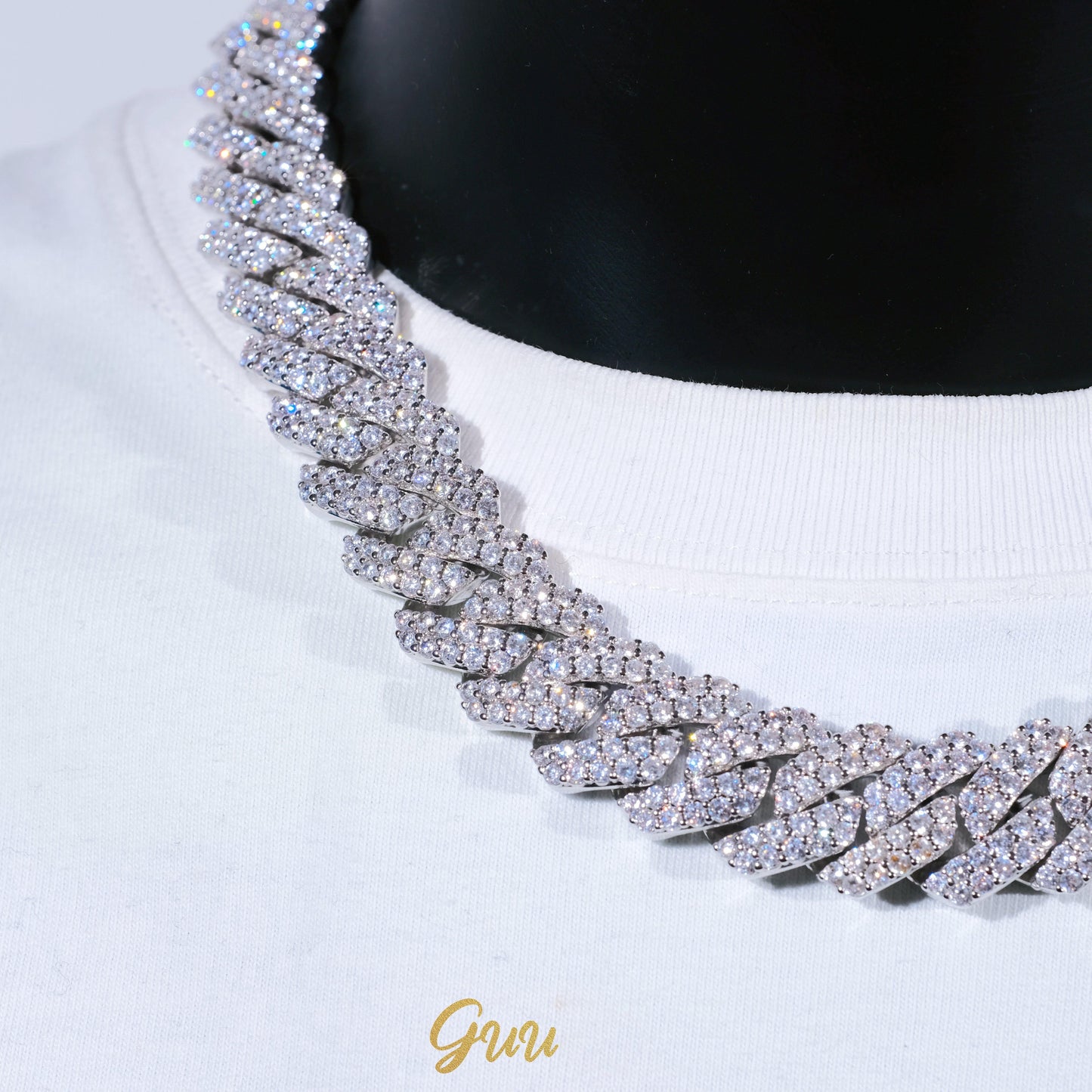 19mm 2-Row Iced Prong Cuban Chain (Reward)