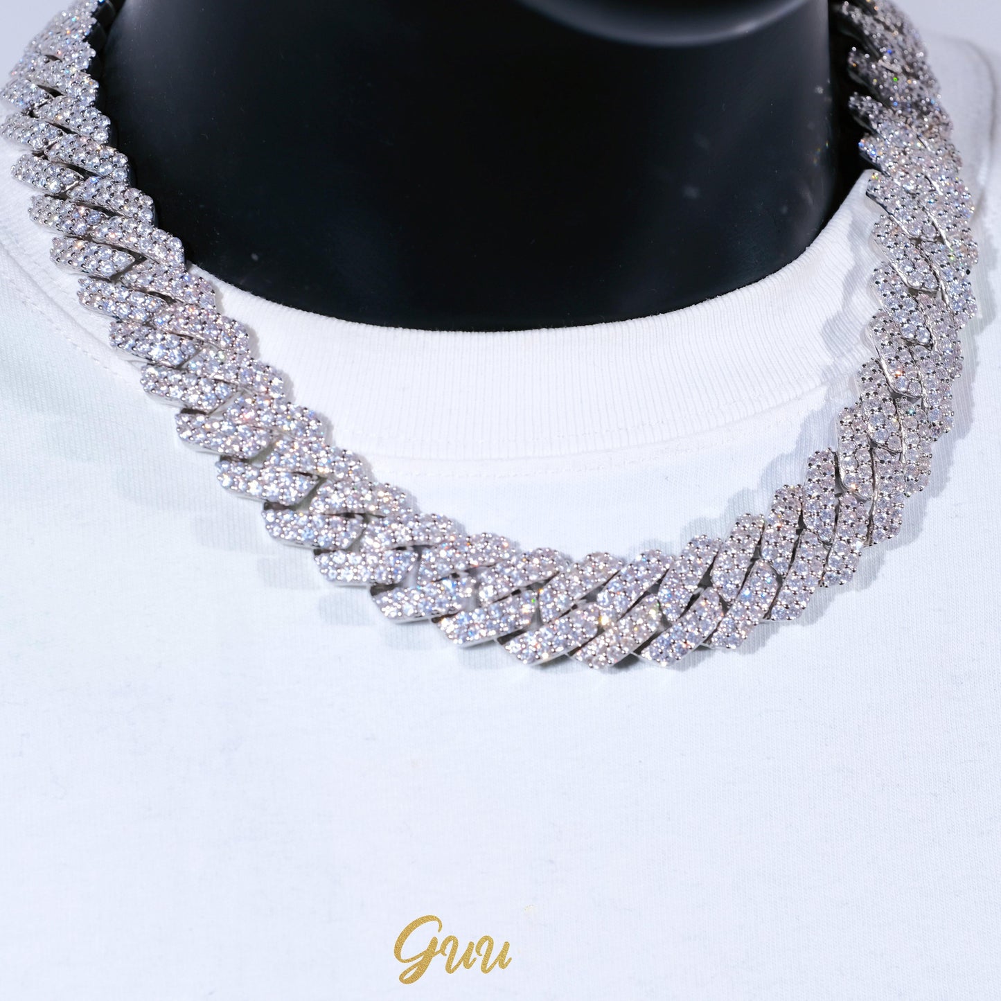 19mm 2-Row Iced Prong Cuban Chain (Reward)