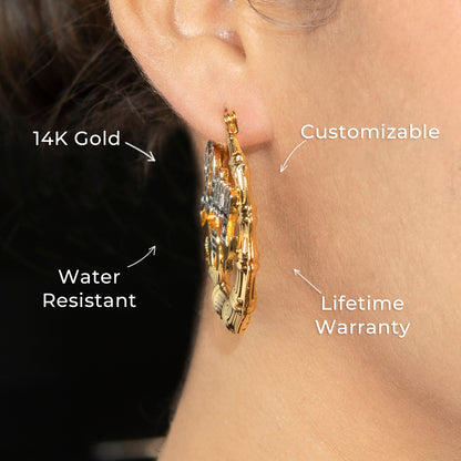 Women Jewelry - 14K Gold Hoop Earrings | Style # E05