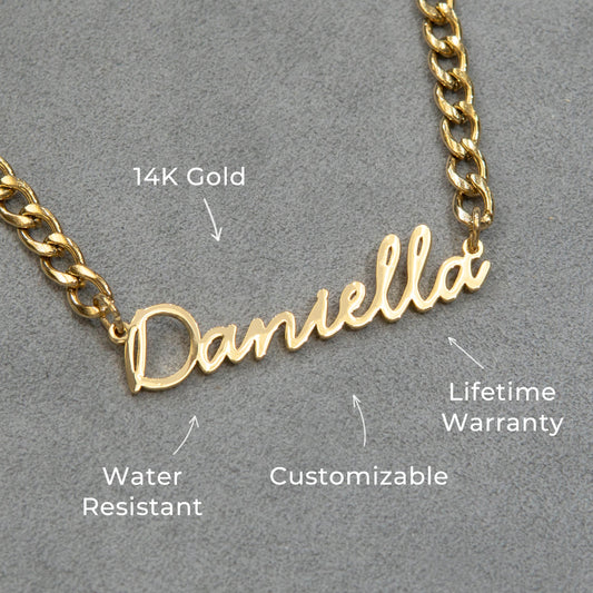 Women Jewelry - Gold Name Necklace | Style # N17