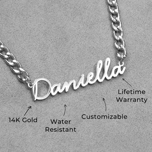 Women Jewelry - White Gold Name Necklace | Style # N17