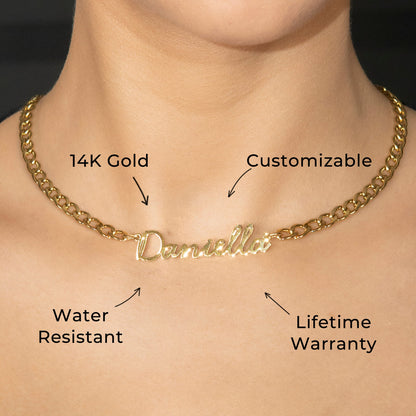 Women Jewelry - Gold Name Necklace | Style # N17