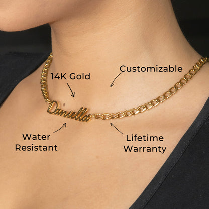 Women Jewelry - Gold Name Necklace | Style # N17