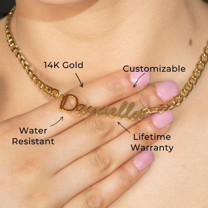 Women Jewelry - Gold Name Necklace | Style # N17