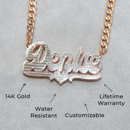 Women Jewelry - Rose Gold Name Necklace | Style # N16