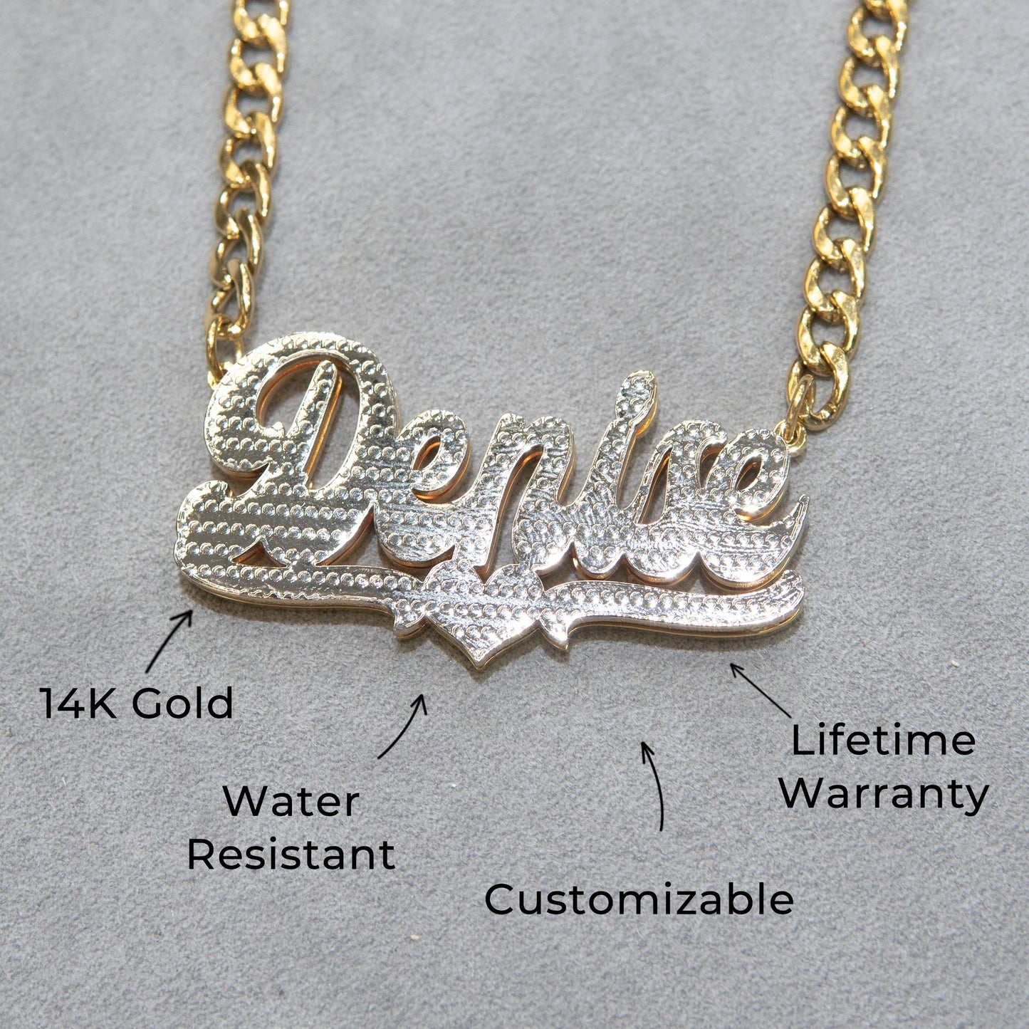 Women Jewelry - Gold Name Necklace | Style # N16