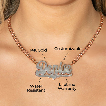 Women Jewelry - Rose Gold Name Necklace | Style # N16