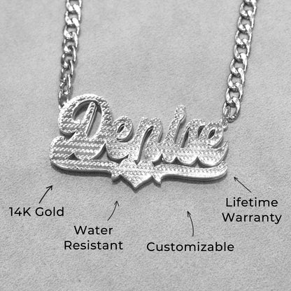 Women Jewelry - White Gold Name Necklace | Style # N16