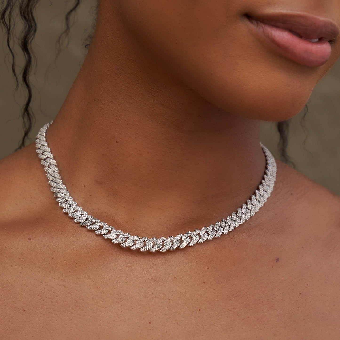 Diamond Cuban Necklaces Bundle in White Gold