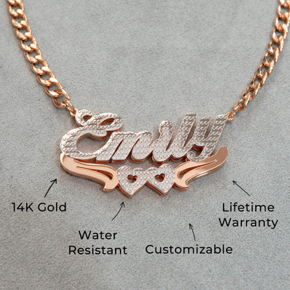 Women Jewelry - Rose Gold Name Necklace | Style # N43
