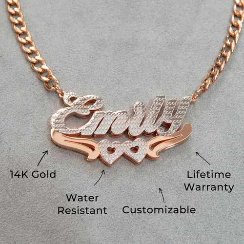 Women Jewelry - Rose Gold Name Necklace | Style # N43