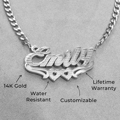 Women Jewelry - White Gold Name Necklace | Style # N43