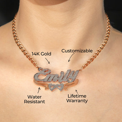 Women Jewelry - Rose Gold Name Necklace | Style # N43