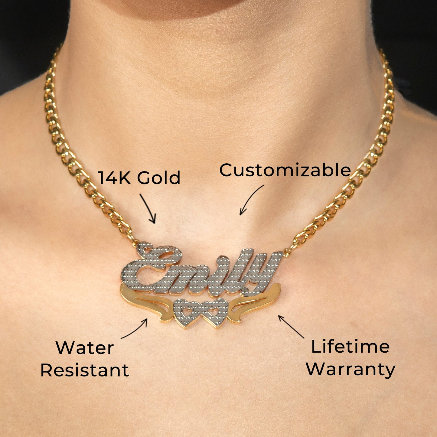 Women Jewelry - Gold Name Necklace | Style # N43