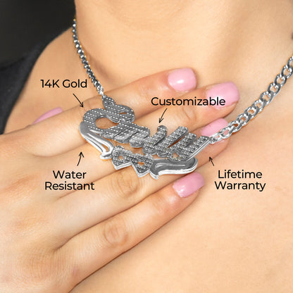 Women Jewelry - White Gold Name Necklace | Style # N43