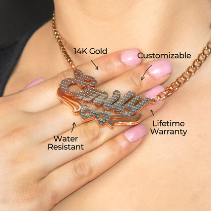 Women Jewelry - Rose Gold Name Necklace | Style # N43