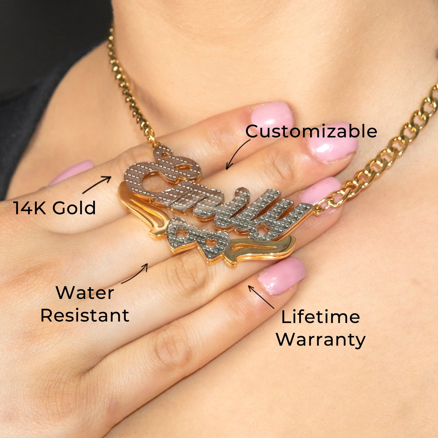 Women Jewelry - Gold Name Necklace | Style # N43