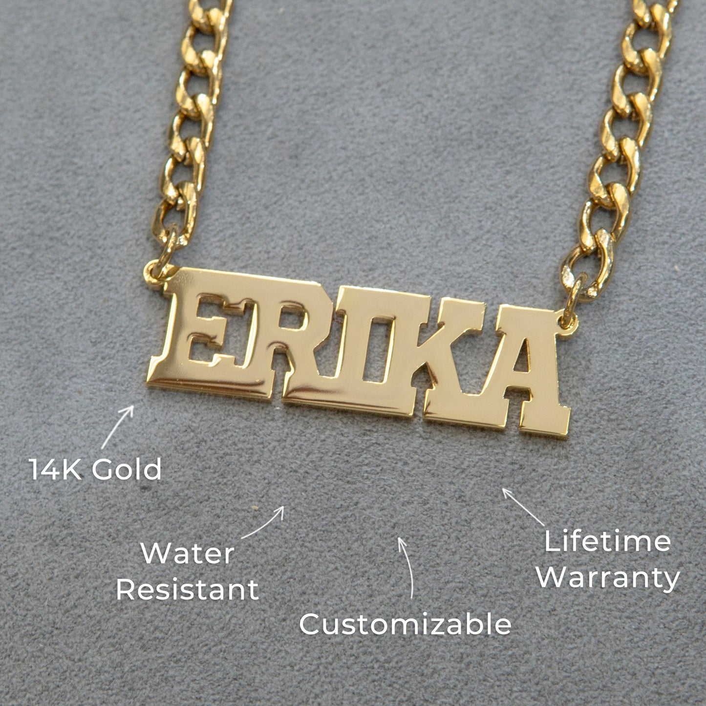 Women Jewelry - Gold Name Necklace | Style # N07