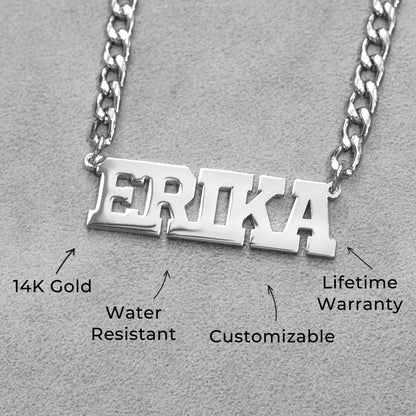 Women Jewelry - White Gold Name Necklace | Style # N07
