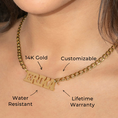 Women Jewelry - Gold Name Necklace | Style # N07