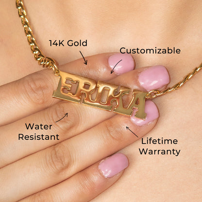 Women Jewelry - Gold Name Necklace | Style # N07