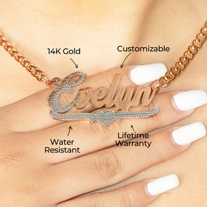 Women Jewelry - Rose Gold Name Necklace | Style # N19