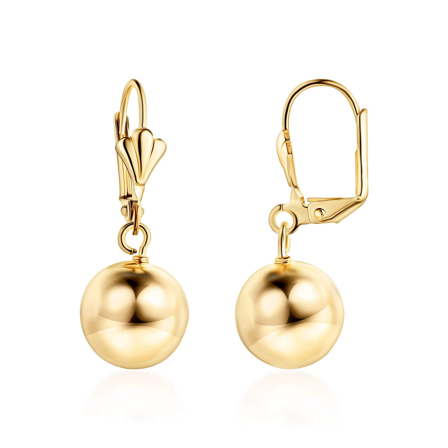 18K Gold Plated Dangling Ball Drop Earrings