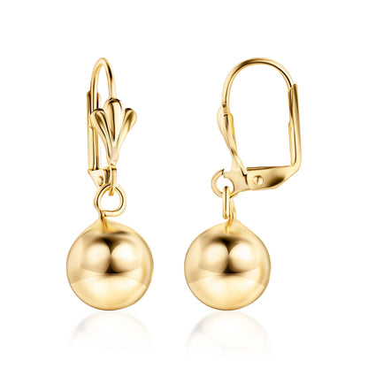 18K Gold Plated Dangling Ball Drop Earrings