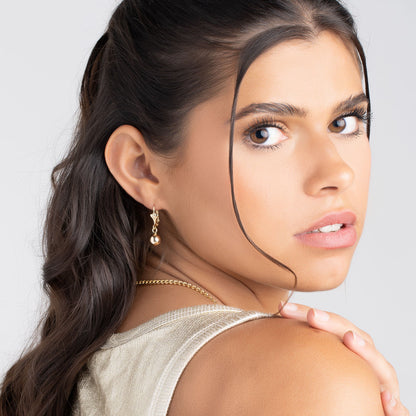 18K Gold Plated Dangling Ball Drop Earrings