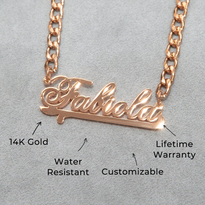 Women Jewelry - Rose Gold Name Necklace | Style # N23