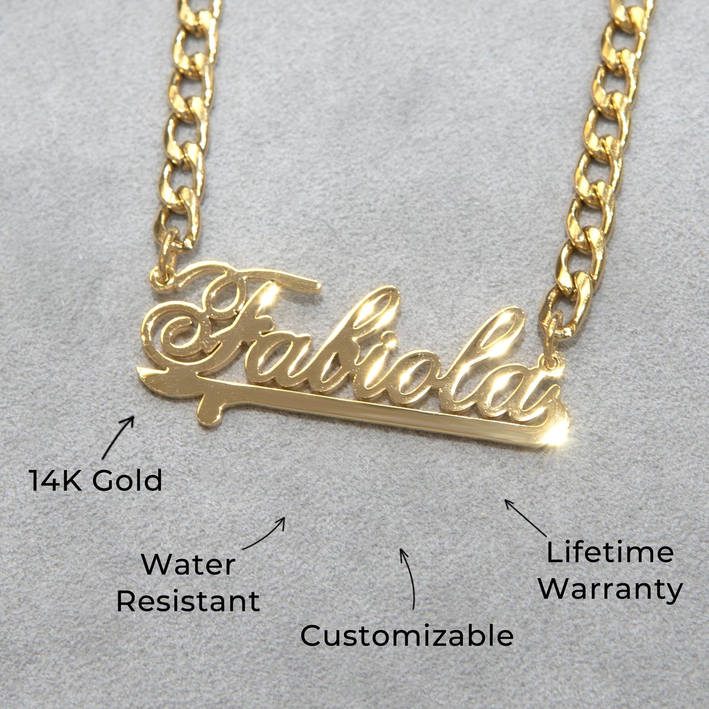 Women Jewelry - Gold Name Necklace | Style # N23