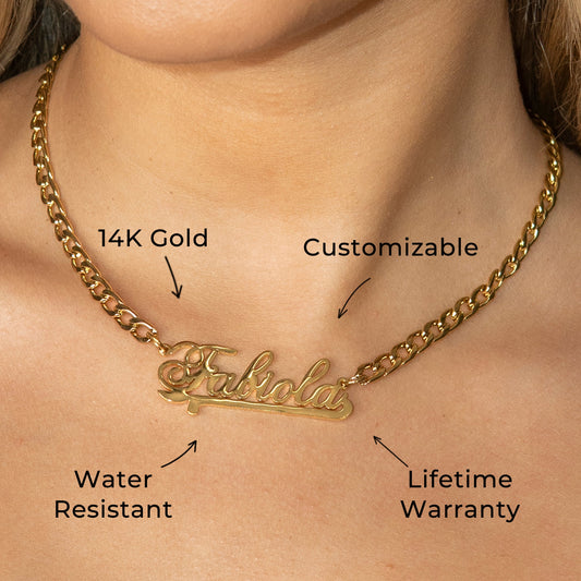 Women Jewelry - Gold Name Necklace | Style # N23