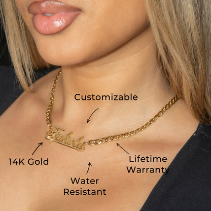 Women Jewelry - Gold Name Necklace | Style # N23