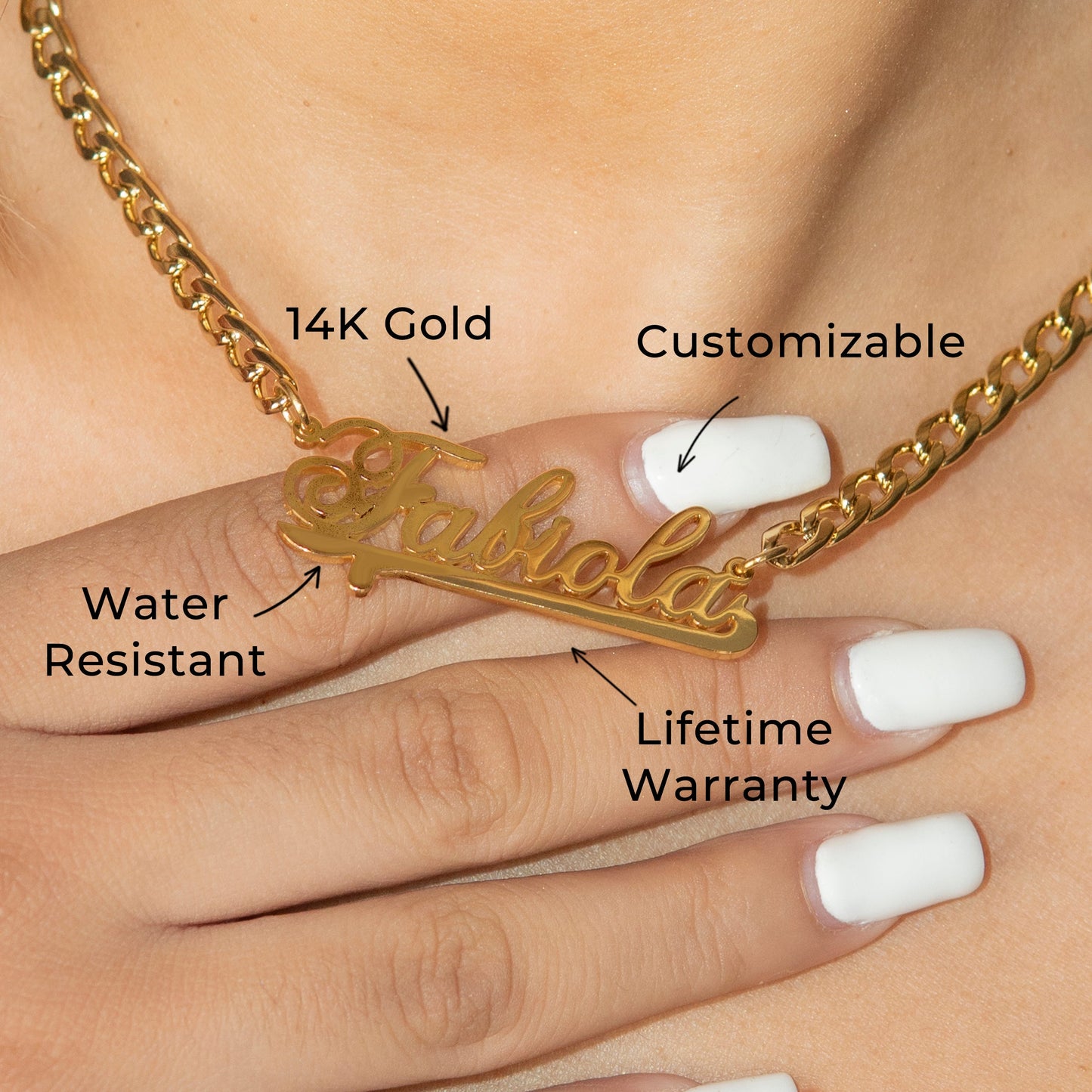 Women Jewelry - Gold Name Necklace | Style # N23
