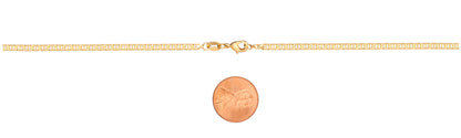 18K Gold Plated 3mm Flat Mariner Necklace