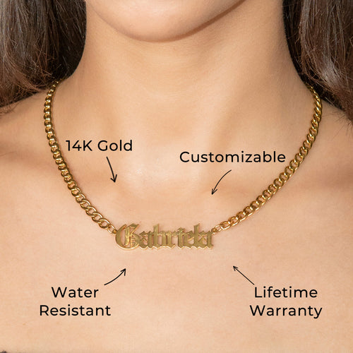 Women Jewelry - Gold Name Necklace | Style # N02