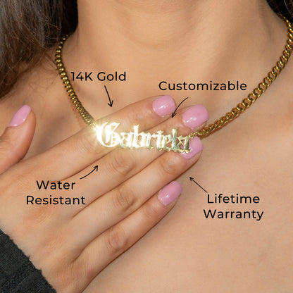Women Jewelry - Gold Name Necklace | Style # N02