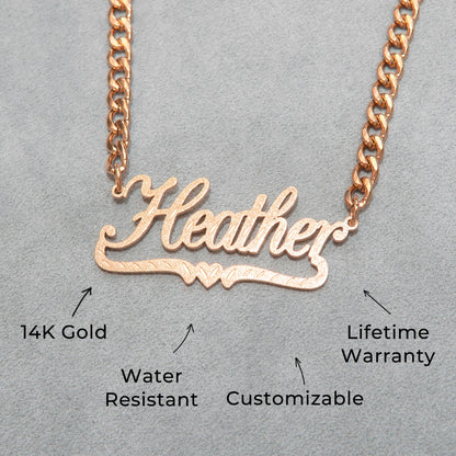 Women Jewelry - Rose Gold Name Necklace | Style # N42