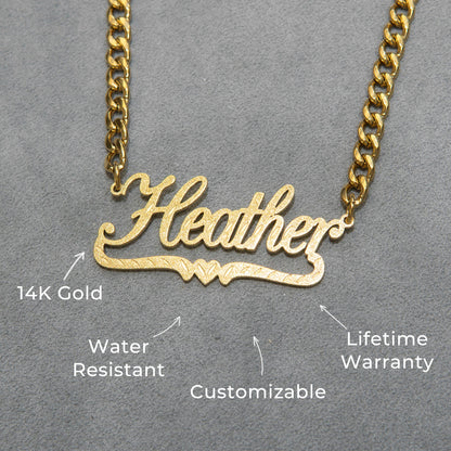 Women Jewelry - Gold Name Necklace | Style # N42