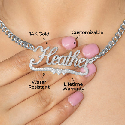 Women Jewelry - White Gold Name Necklace | Style # N42